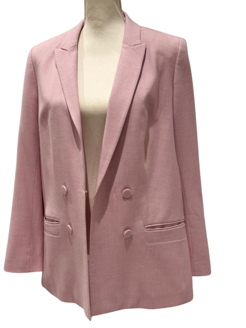 Express Double-Breasted Blazer in Pale Pink (L) - Picture 8 of 13